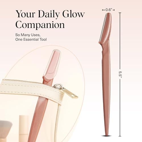 Kitsch Dermaplane Razor for Women Face – Face Razors for Women & Men, Eye Brow Razors & Face Shaver – Exfoliating Facial Razor & Dermaplaner as Skin Care Tool for Smoother Skin - Terracotta, 12 pcs — view 4