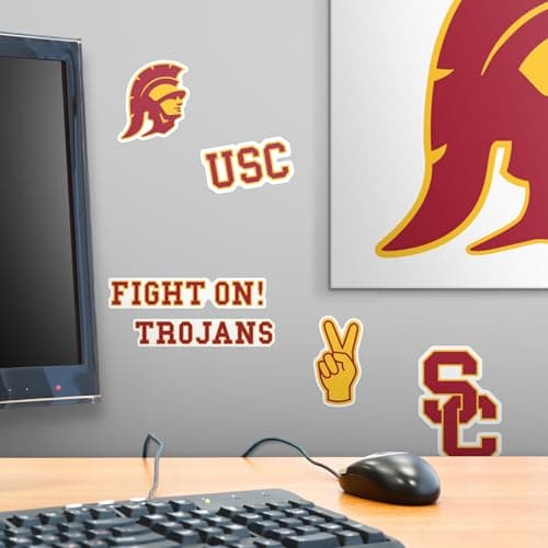 University of Southern California USC 50ct Premium Vinyl Large Sticker Pack for Laptop Water Bottle Tablet Skateboard Indoor Outdoor Decals — view 5