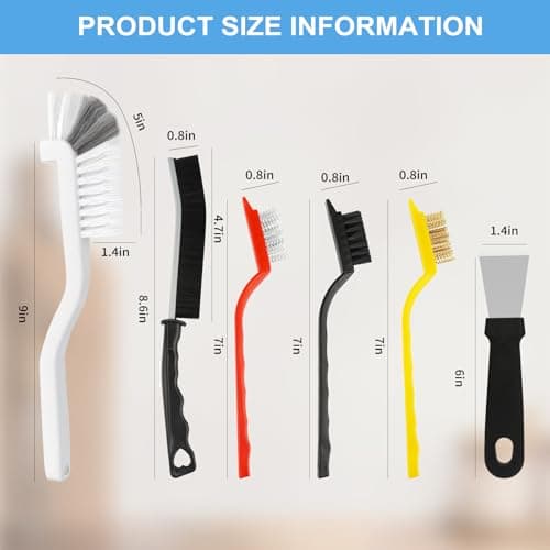 Dfacio 11Pcs Crevice Cleaning Brush Set, Hard Bristle Cleaning Supplies for Kitchen, Bathroom, Corner, Grout, Sink — view 2
