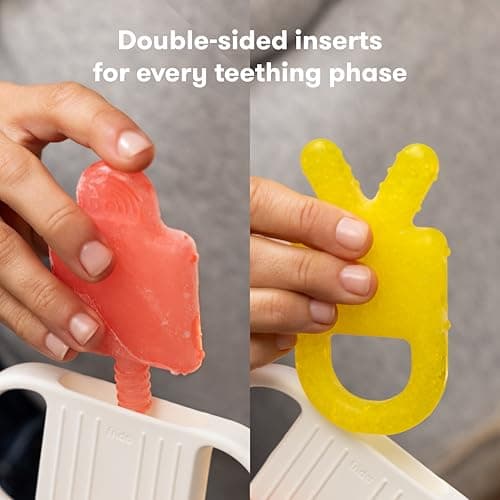Frida Baby Silicone Teething Toys, 4-in-1 Teether for Babies & Infants, Teething Relief for 0-18 Months, Not-Too-Cold-to-Hold Baby Teether, BPA-Free — view 3