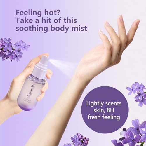 Lilac Amber Body Spray for Women, Long Lasting Floral Woody Fragrance Mist, Paraben & Phthalate Free, Gentle Elegant Daily Perfume, Skin Safe Feminine Body Scent, Travel Size 3.38 fl oz (100ml) — view 2