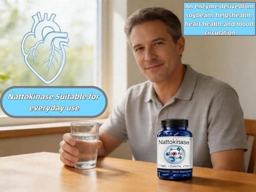 Nattokinase Supplement, 400 mg - 12000 FU, Helps Support Cardiovascular Health 60 Count — view 5