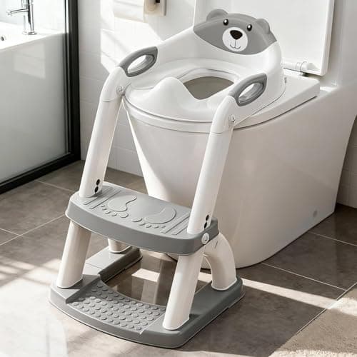 SKYROKU Potty Training Toilet, 2-in-1 Anti-Slip Seat with Step Stool