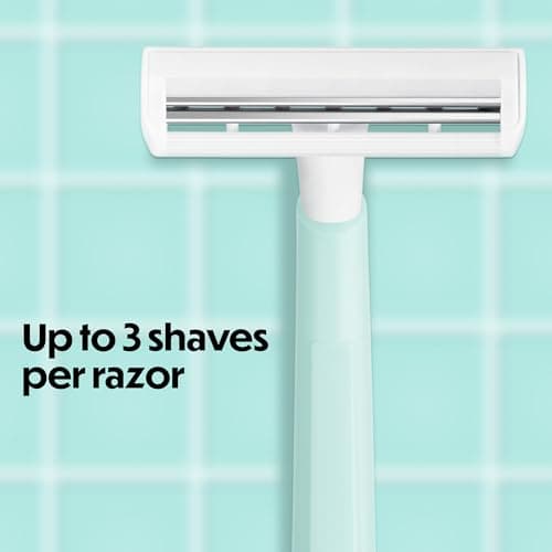 BIC Silky Touch Women's Disposable Razors, With 2 Blades, Pretty Pastel Razor Handles, 10 Count Pack of Shaving Razors — view 4