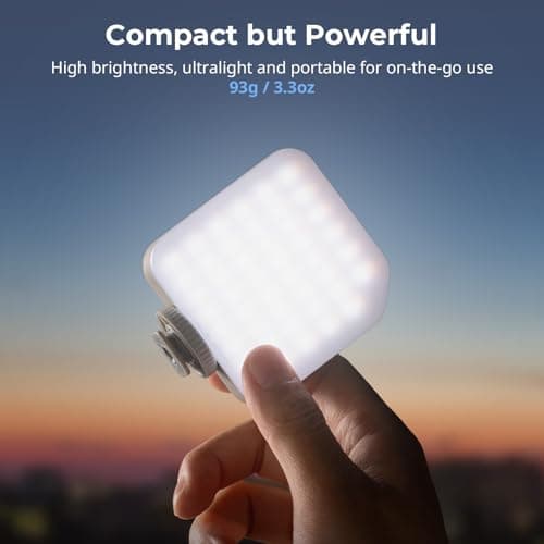 SMALLRIG P96 Neo Mini LED Video Light, Portable Camera Light for Photography, Cold Shoe Light, CRI95+, 2700K-6500K, 1500mAh Battery, Fill Light Accessories for Content Creator, Morandi Gray - 5820 — view 4