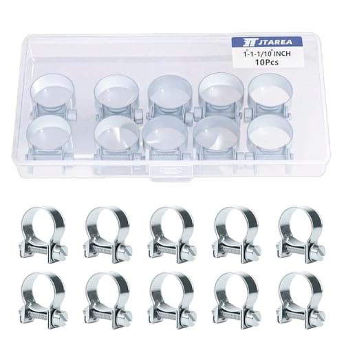 JTAREA 26-28MM Fuel Injection Hose Clamps 1"-1-1/10" Gas Line Clamps Pipe Clamp for Automotive Diesel Petrol Pipes