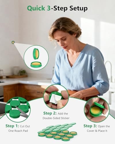 Roach Control Gel Bait Stations for Indoor Home Use, Long-Lasting Cockroach Killer & Deterrent, Fast Acting, Pet Safe Solution for Kitchen & Bathroom Infestations-12 Pack — view 2