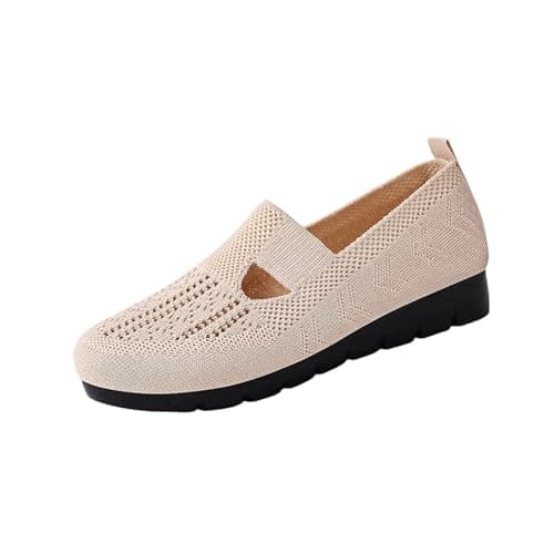 Women's Mesh Loafers Shoes Casual Breathable Slip-ons Flats Summer Knit Comfortable Walking Flat Sneakers