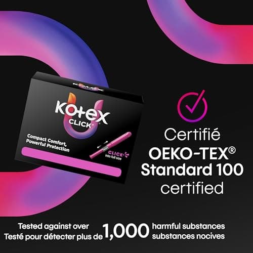 U by Kotex Click Compact Tampons, Regular Absorbency, Unscented, 45 Count — view 2