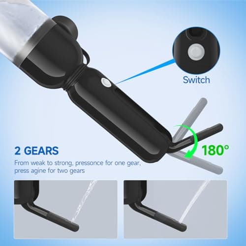 Morfone Portable Bidet for Travel, High Pressure Electric Handheld Sprayer 350ML with Dual Spray Modes, USB-C Rechargeable Waterproof Travel Bidet for Women, Men, Postpartum, Personal Hygiene(Black) — view 5