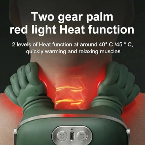 Electric Neck Massager with Heat, 2026 Upgraded Bionic Deep Tissue Neck & Shoulder Massager, Wireless Cervical Neck Massager with Kneading, Advanced Pain Relief & Muscle Relaxation — view 3