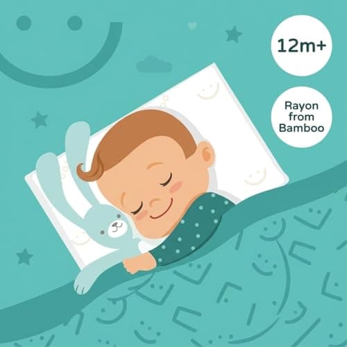 Baby Works Toddler Pillow - Soft, Supportive and Breathable Memory Foam with Hypoallergenic Bamboo Cover, Chiropractor Recommended, Washable and Removable Cover, Perfect for Cribs, Ages 12m+ — view 7