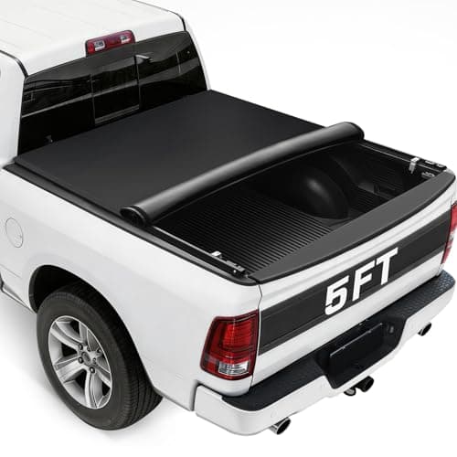 RHOBRA Soft Roll-up Truck Bed Tonneau Cover Compatible with 2019-2026 Ford Ranger 5ft Bed, 26.5oz Vinyl Soft Truck Bed Cover, Weather Resistant Bed Cover