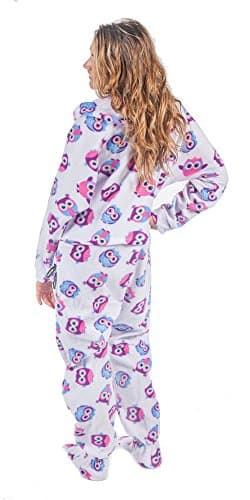 Forever Lazy Footed Adult Onesie - Owl - XL