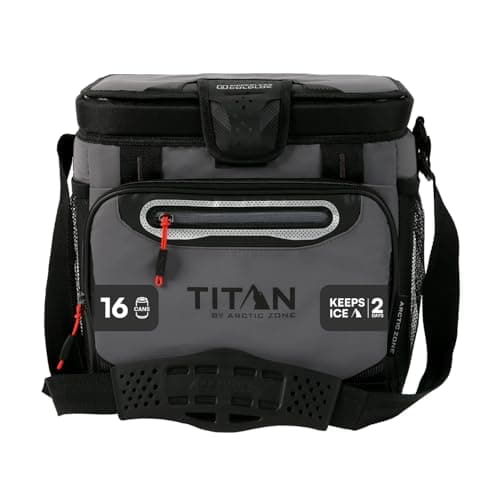 Titan by Arctic Zone 16 Can Zipperless Cooler, SmartShelf, Sharkskin Gray