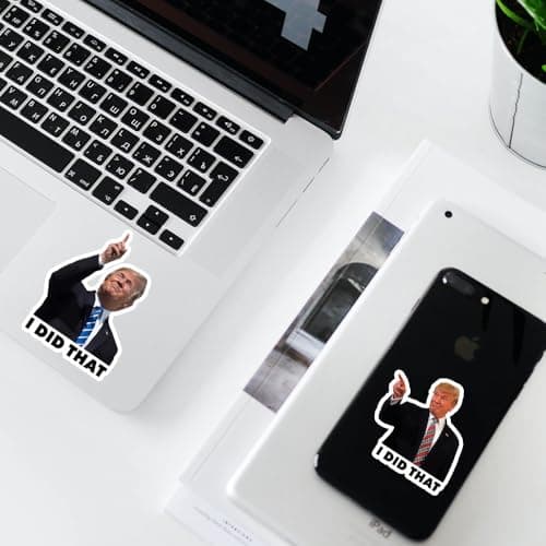 Lororado I Did that Trump Stickers, 100 Pcs Trump I Did that Stickers, Funny I Did that Stickers, Mixed 5 Different Patterns, 3" Large Size (100 Pcs) — view 6