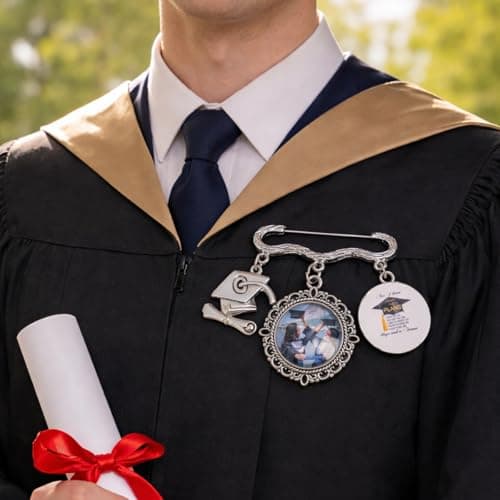 Personalized Angel Wing Graduation Tassel Photo Charm, Custom Memorial Cap Accessory, Class of 2026 Keepsake, Meaningful Graduation Gift for Him or Her, 1 — view 4