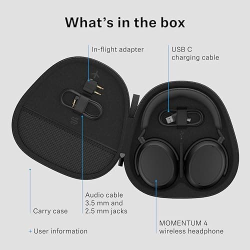 Sennheiser Momentum 4 Wireless Headphones, Bluetooth, ANC, 60h Battery — view 7
