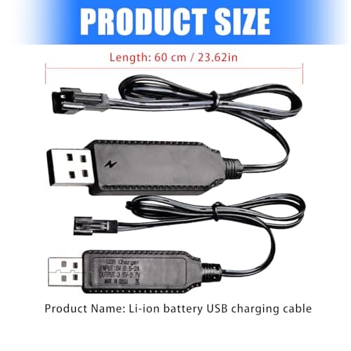 3.7V USB Charging Cord with SM2.0 2P Plugs and Smartest IC for Lithiums Batteries and Electronic Devices USB Cable — view 4
