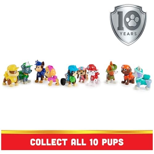 PAW Patrol, 10th Anniversary, All Paws On Deck Toy Figures Gift Pack with 10 Collectible Action Figures, Kids Toys for Ages 3 and up — view 2