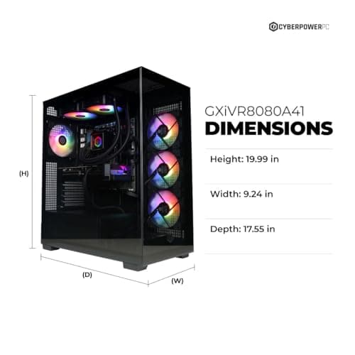 CyberPowerPC Gaming PC, AMD Ryzen 9 9900X, GeForce RTX 5070 12GB | Gamer Xtreme, 32GB DDR5, 1TB PCIe 4.0 SSD, WiFi Ready & Windows 11 Home (GXiVR8080A41) — view 2