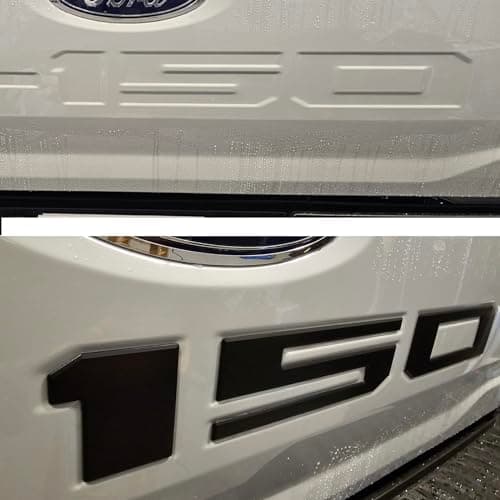 CHRSHN Tailgate Insert Letters Compatible with f150 2021 2022 2023 2024 2025 2026 3D Raised Emblem Decals with Strong Adhesive 260319 Matte Black