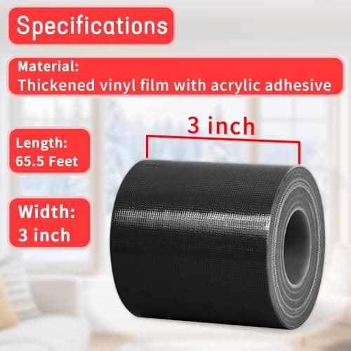 Window Sealing Tape, Window AC Insulation Tape, 3 Inch x 65 FT Black