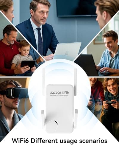 WiFi Extender Signal Booster with WiFi 6 – Up to 20888 Sq.ft Coverage, AX3000 3000Mbps Dual Band WiFi Extender for 188 Devices — view 2