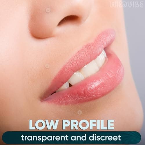 WildVibe 16g Clear Earrings for Sports, Work, Surgery - Bioflex Plastic Earrings Tragus Piercing Jewelry Clear Labret Retainer Piercings 10pc Set - Plastic Stud Earrings for Cartilage Helix Tragus Lip Medusa Monroe - 8mm (5/16) — view 3
