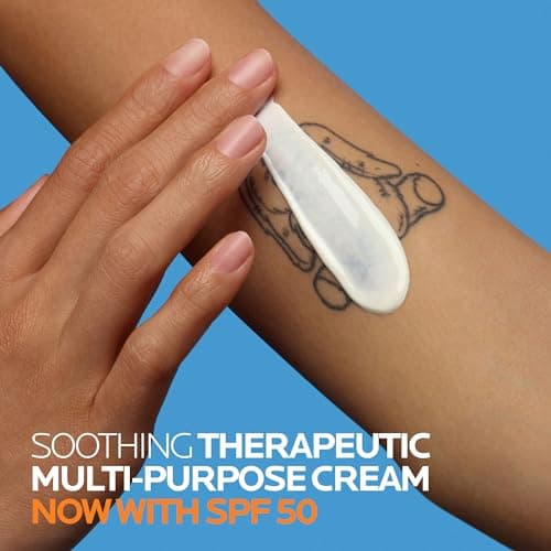 La Roche-Posay Cicaplast Balm B5 UV SPF 50, Vitamin B5 + Shea Butter + Tribioma + Madecassoside + Zinc Oxide Sunscreen, Post Treatment Skin Protectant With SPF, Multi-Purpose Cream For Dry Skin — view 2