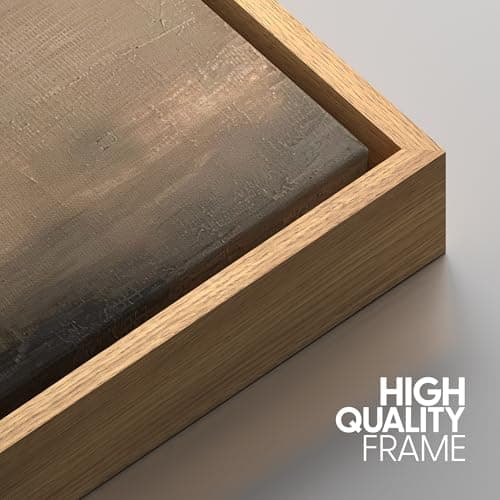 SIGNFORD Framed Canvas Print Wall Art Set Abstract Earthy in Deep Brown and Beige Tones Modern Art Decorative Colorful for Living Room, Bedroom, Office - 24"x36"x3 Natural — view 4