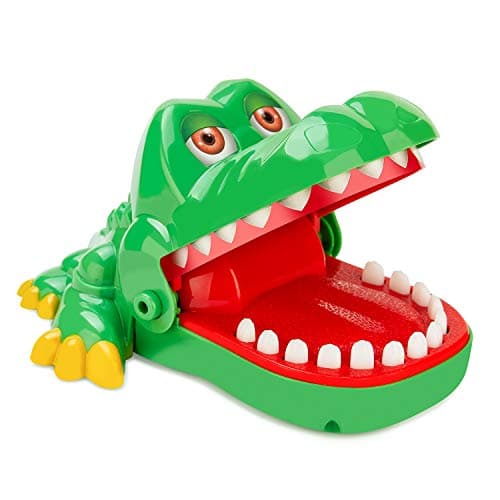 iShyan Crocodile Teeth Game for Kids Ages 4+, Alligator Tooth Game Push Teeth Down Toy, Funny Chomping Mouth Bite Surprise Games, No Batteries Travel Family Party Toy for Boys Girls