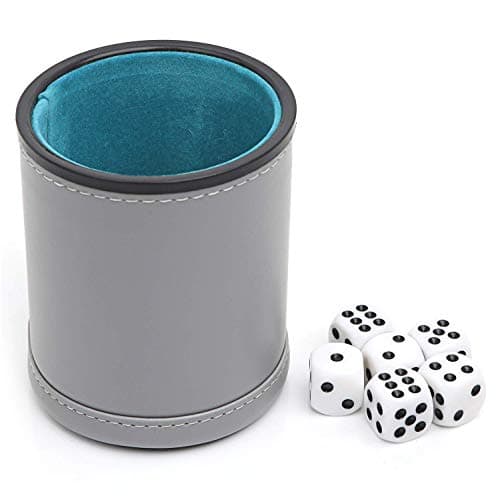 TUZAMA Felt Lined Professional Dice Cup - with 6 Dices Quiet for Yahtzee Game — view 5