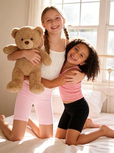 Tuliara 6 Pack Girls Shorts Bike Athletic Cartwheel Dance Long Biker Shorts for Girls Toddler Kids Summer Clothes Mixed Color A 7-8Y — view 2