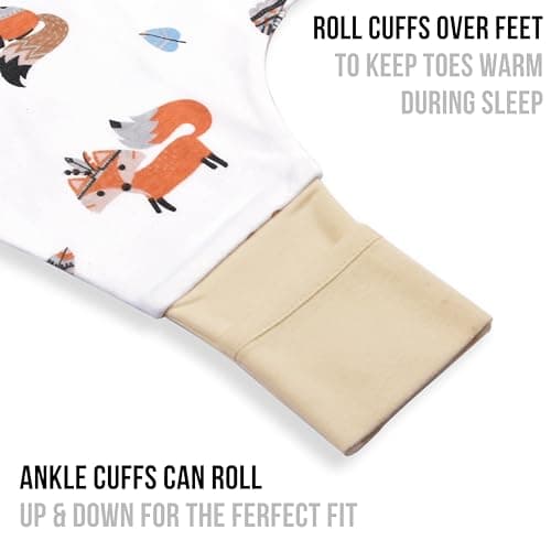 Mama Cheetah Baby Sleeping Bag with Feet, 0.5 Tog, Summer Sleeping Bag, Organic Cotton, Sleeveless, Baby Sleeping Bag with Legs for Infants, Children, Boys, Girls, 80 cm — view 2