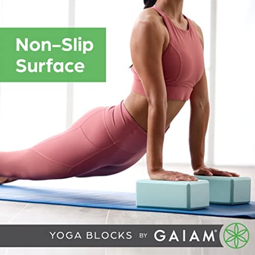 Gaiam Yoga Block, EVA Foam for Balance & Stretch (2 Blocks, Lagoon) — view 4