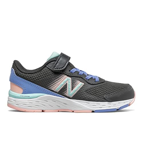 New Balance Kid's 680 V6 Hook and Loop Running Shoe, Phantom/Stellar Blue/Cloud Pink, 5.5 Wide Toddler — view 2