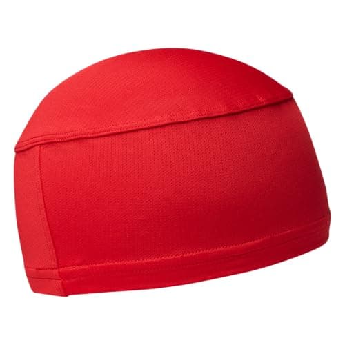Under Armour Unisex Football Skull & Wave Cap, Cooling Helmet & Hair Cap with 4-Way Stretch & Elastic Fabric, OSFA, Red/Black