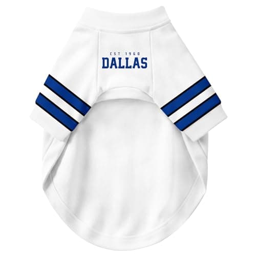 DALLASC Dallas Dog Clothes Jersey Style Personalized Pet T Shirt with Custom Name Number for Small Medium Large Dogs — view 4