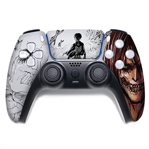 Attackk On Titan Custom PS-5 Controller Wireless compatible with Play-Station 5 Console by BCB Controllers | Proudly Customized in USA with Permanent HYDRO-DIP Printing (NOT JUST A SKIN)