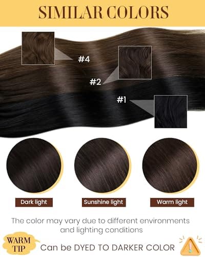 Hetto Nano Hair Extensions Real Human Hair Dark Brown 50g 50s 20 Inch — view 2