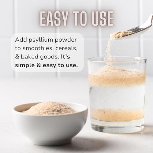 Organic Psyllium Husk Powder 16oz (454g) - Finely Ground, Unflavored Plant-Based Powder for Gluten-Free Baking, Cooking & Smoothies - Vegan, Keto & Paleo — view 4