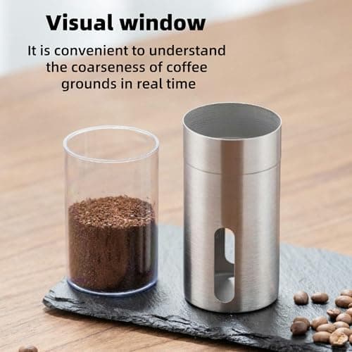 Jogcaw Manual Coffee Grinder, Multi Adjustable Settings, Portable Hand Coffee Grinder with Ceramic Burr & Detachable Hand Crank for Travel, Camping, Office, Espresso, Pour-Over and More — view 4
