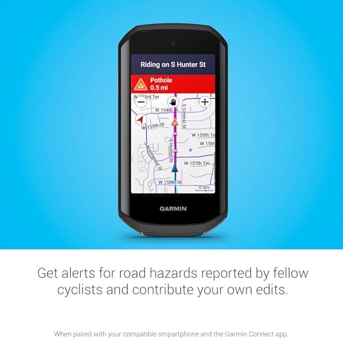 Garmin Edge 1050®, Premium Cycling Computer, Vivid Color Touchscreen Display, Built-in Speaker, Advanced Training and Group Ride Features, Road Hazard Alerts — view 3