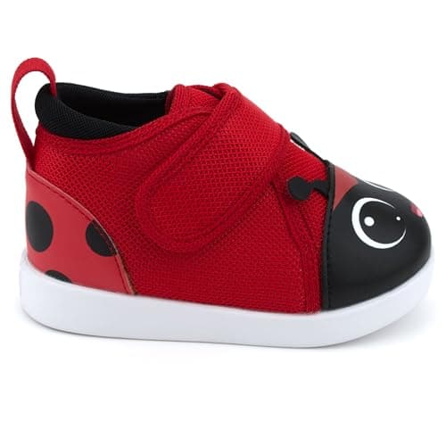 ikiki Squeaky Toddler Shoes V2 with On/Off Squeaker Switch, Red Ladybug V2, 9 Toddler — view 2