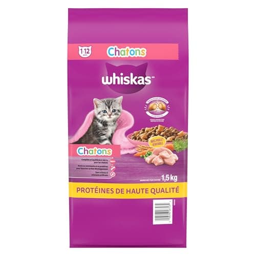 WHISKAS Kitten Food - Dry Cat Food with Real Chicken, For Kittens 1-12 Months, 1.5 kg Bag — view 8