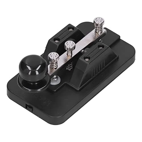 YUEHISY Morse Code Telegraph Key CW Key with Buzzer, Basic But Perfect Workmanship, Voice Prompts, Black, for Beginners Use or Practice, CW Transceivers Connection — view 2