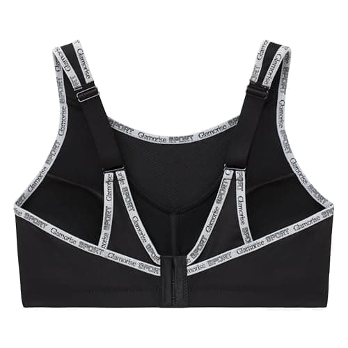 Glamorise Women's No-Bounce Camisole Sports Bra Wirefree #1066, Black, 36DD — view 5