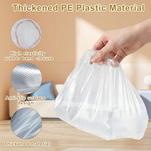 12 Pcs Waterproof Shoe Covers for Rain, Non-Slip Disposable Rain Shoe Covers, Plastic Shoe Ponchos, Thickened PE Material Boot Covers for Men and Women (Clear) — view 6