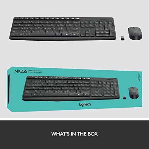 Logitech MK235 Wireless Keyboard and Mouse Combo for Windows, 2.4 GHz Wireless USB Receiver, 15 FN Keys, Long Battery Life, Compatible with PC, Laptop — view 6